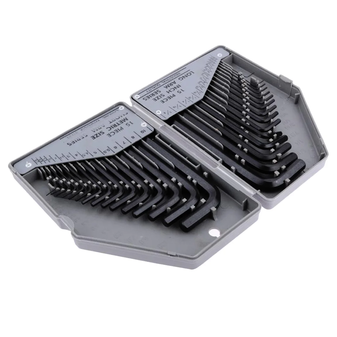 

30pcs Hex Key Set Long Arm Short Arm Key Set Sae Metric Hex Key L Shape Wrenches