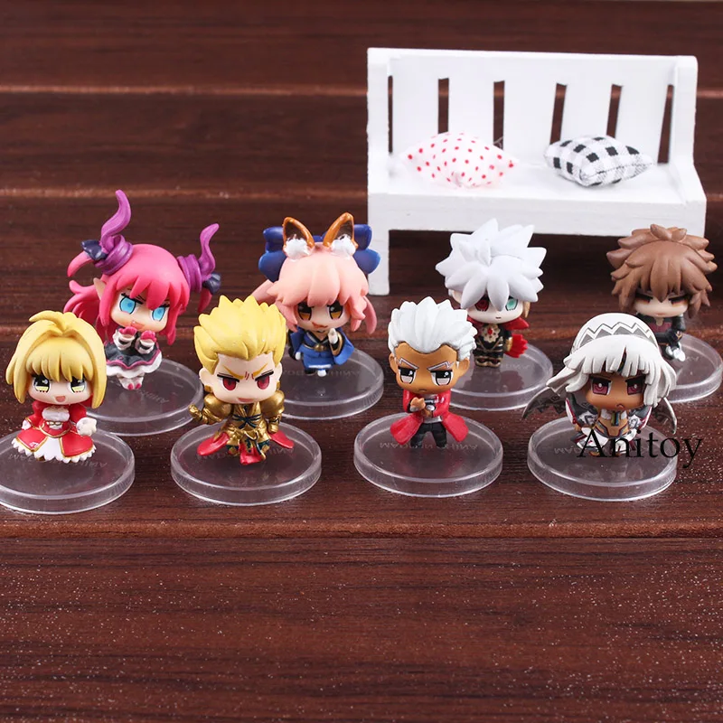 Fate/EXTELLA Saber Nero Saber Fate Figure No Name Archer Gilgamesh Tamamo no Mae Karna Altera Archimedes PVC Figure Toy 8 шт./компл