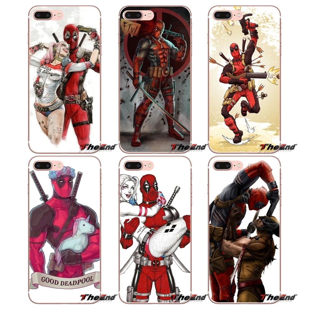 Чехол из ТПУ для Samsung Galaxy S2 S3 S4 S5 MINI S6 S7 edge S8 S9 Plus Note 2 3 4 5 8 Coque Fundas Humorous Superhero Deadpool |