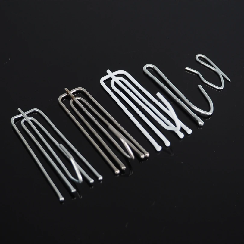 

High Quality 15PCS/lot Window Curtain 4-Prong Hooks for Top of Curtains Stainless Steel Fittings Single Hooks For Curtains