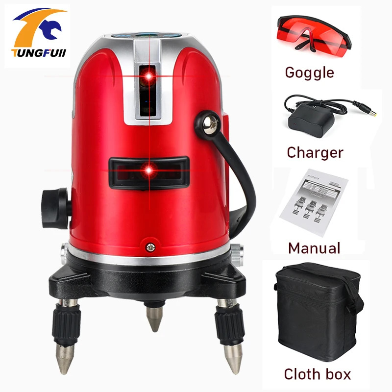 

Rotary LD 635nm Outdoor Mode - Receiver And Tilt Slash Available Auto Line Laser Level 360 Laser Leveling laser 5 Line