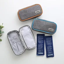 Медицинская изолированная сумка, водонепроницаемая портативная охлаждающая сумка для инсулина, упаковка для льда, Термосумка-холодильник, 1 коробка из 2 упаковок для льда