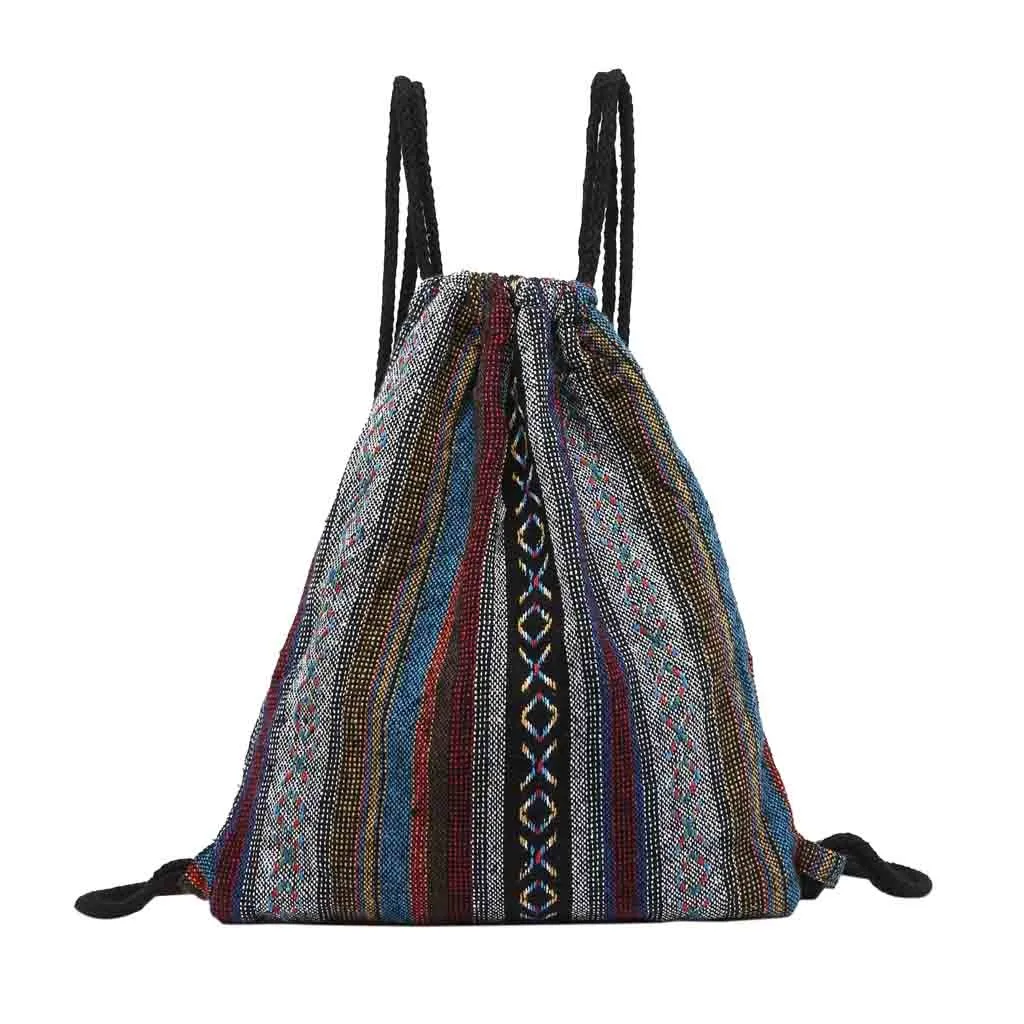 Холщовая Цветочная Женская народная сумка на заказ сумка через плечо с принтом сумка на шнурке