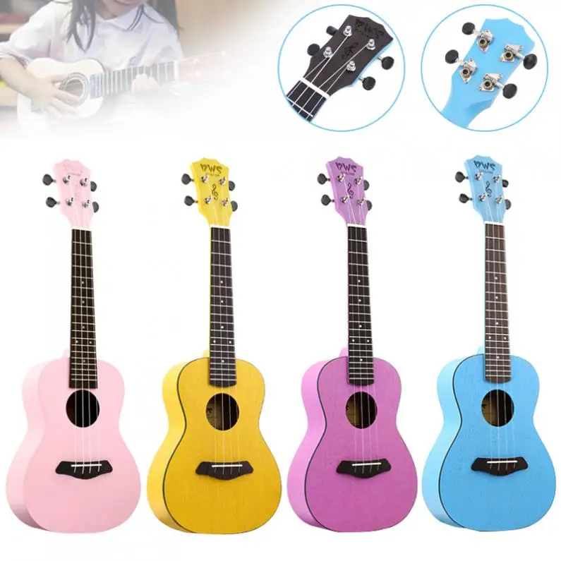 

23 Inch Concert Ukulele Mahogany 18 Fret Colorful Hawaii Four Strings Guitar Ukelele with 4 Colors Optional