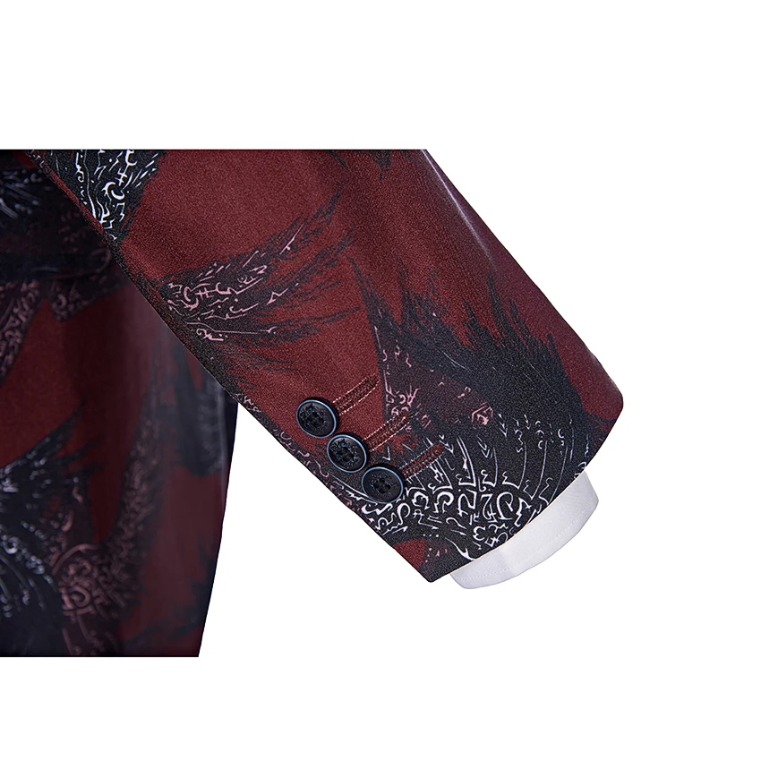New Design Printed Groom Tuxedos 2 buttons Groomsman Suit Made Man Suit Stage Wear wedding suits (Jacket+pants)