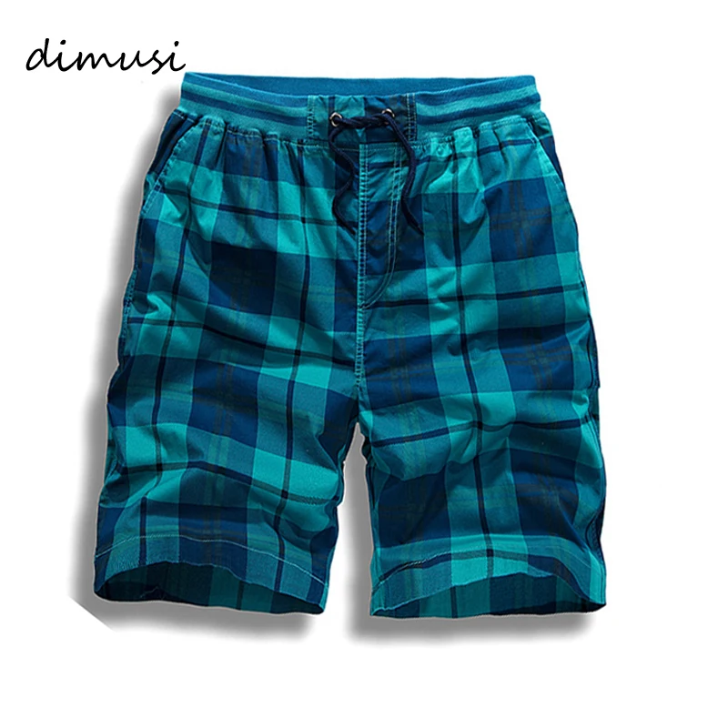DIMUSI, летние новые мужские шорты, хлопок, эластичная талия, для бега, повседневные пляжные шорты, мужские клетчатые пляжные шорты, Мужская брендовая одежда, 5XL