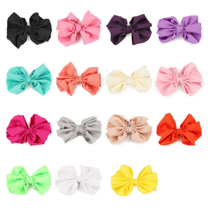 120pcs-lot-15colors-11cm-high-elastic-knit-hair-bows-handmade-solid-flower-bow-for-kids-girls-hair-accessories-hair-clips-diy