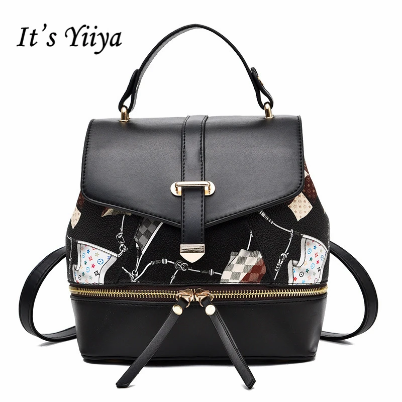 

It's YiiYa 2018 Hot Women PU Backpack Fashion Designer Casual Student Backpack Cheap Backpack High Capacity XK8106