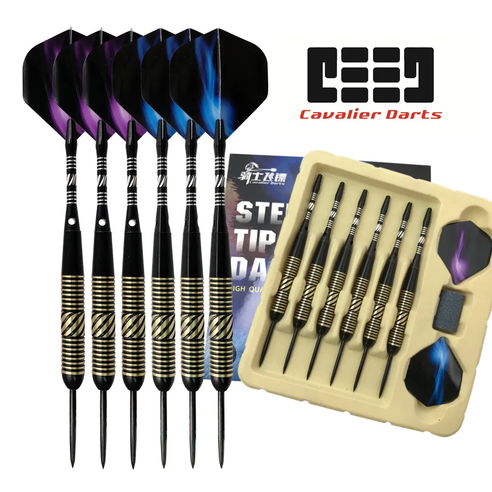 

Cavalier Professional 21g Steel Tip Darts 3pcs/6pcs Brass Barrel Aluminium Shafts Darts set with box Nice Dart Flights