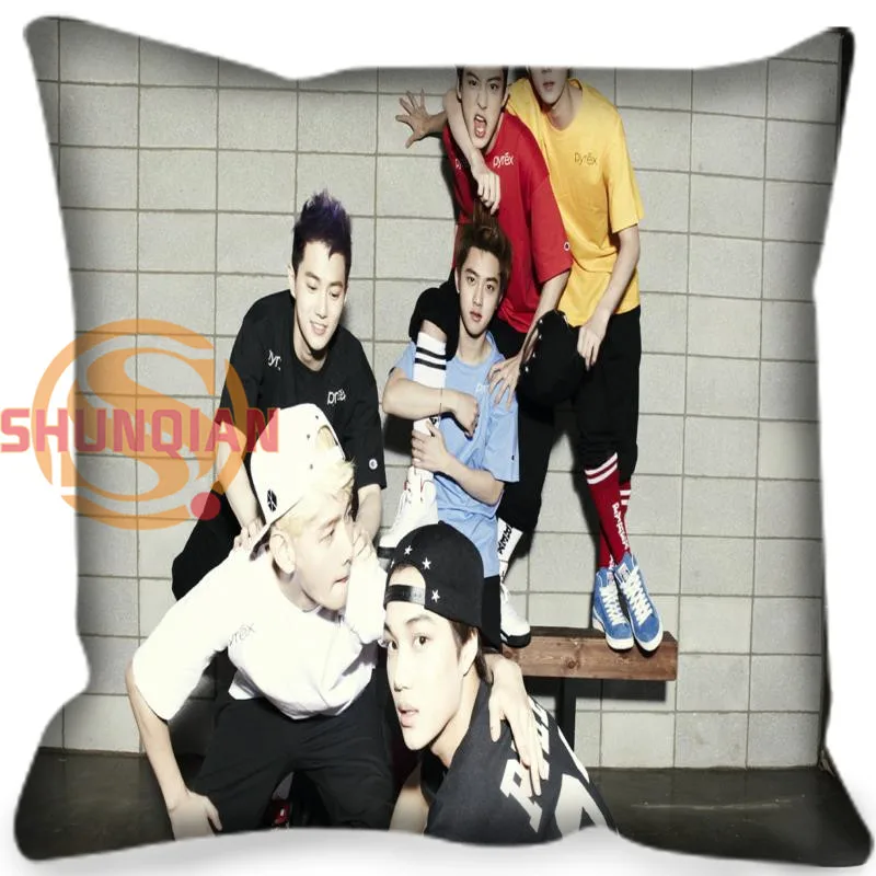KPOP EXO наволочка для домашней гостиной декоративная под заказ квадратная 20x20 см 35x35