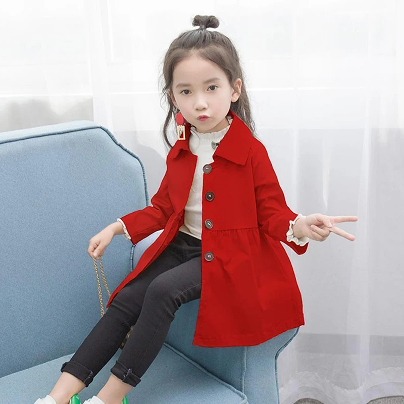 Тренч для маленьких девочек платье ветровка Верхняя одежда милое пальто | Мать и