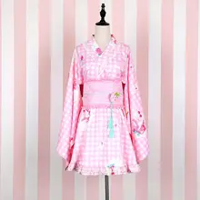 Японское кимоно винтажное Оригинальное традиционное юката юбки с Obi сексуальные костюмы винтажные девушки косплей цветочные кимоно 041804