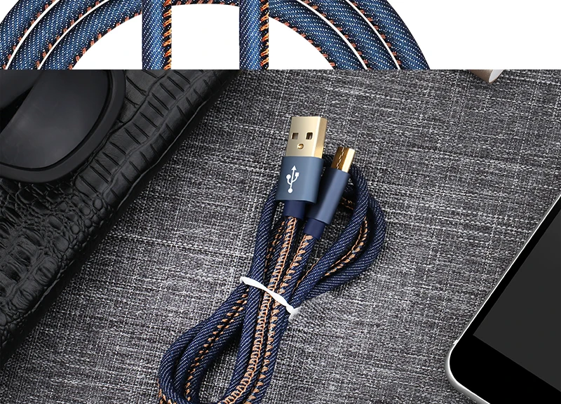 Type-C кабель, TOPK Denim провод USB C позолоченный штекер быстрой зарядки usb type C кабель для MacBook/Xiaomi 4C/Letv/Oneplus