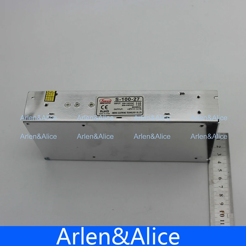 100W 27V 3.7A одиночный выход импульсный источник питания для светодиодной полосы