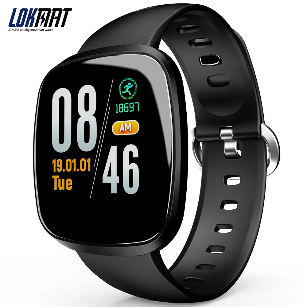 LOKMAT Bluetooth спортивные Смарт часы для мужчин Ip67 жизнь водонепроницаемый шагомер