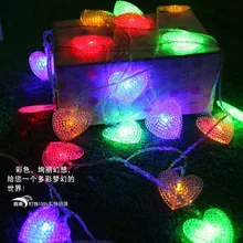 5 м 28 LED сердце любовь Фея Рождество свет шнура AC 220 В RGB елка партия открытый праздник Свадебные украшения