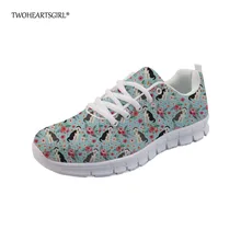 Twoheartsgirl/персонализированные туфли на плоской подошве; женская обувь; классические кроссовки «Хаски» Для женщин; дышащая женская обувь из сетчатой ткани для студентов