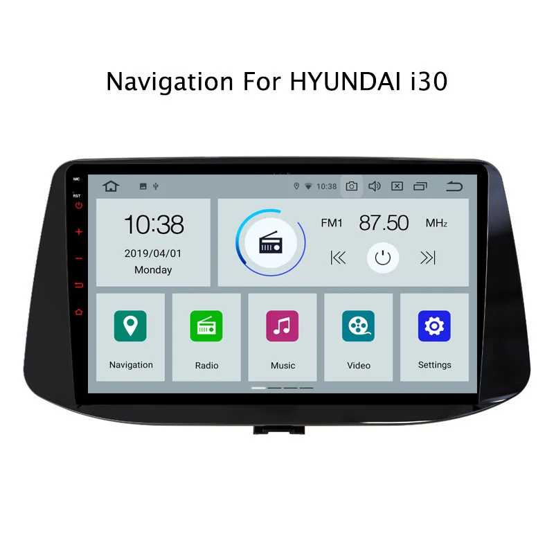 

NAVITOPIA 9inch PX6 4G RAM 32G/64G ROM Android 9.0 Car DVD GPS Navigation for Hyundai i30 2017-2018 GPS Tracker