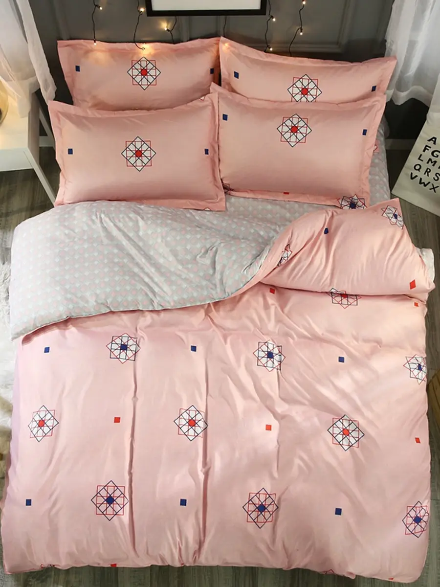 

Duvet Cover Set Fashion Simple Soft Geometry Patetrn Durable Home Use Practical Home Linens