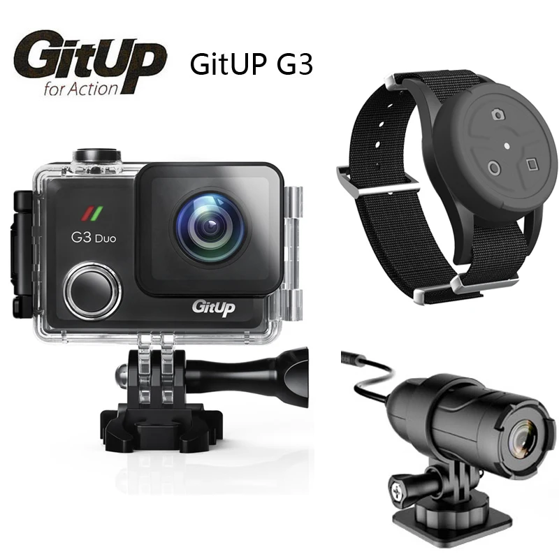 GitUP G3 DUO Git3 FOV 170 градусов " экран GYRO 2K Wifi Acation Cam 2160P 30fps HD видео рекордер с дистанционным управлением Slave camera