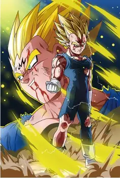 

Japan Anime Dragon Ball Super Z Majin Vegeta SILK POSTER Wall painting 24x36inch