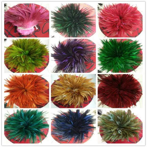 

beautiful!Hot sale! Natural Pheasant Chicken 100pcs 13 colors Beautiful Rooster feather 10-15cm/4-6Inch DIY Craft Decoration