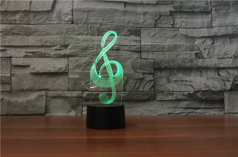 Музыка Примечание моделирование светодиодный Музыка 3D лампа ночник акриловая красочная музыкальная атмосфера кровать лампа Luminaria подарок детский дом Decora
