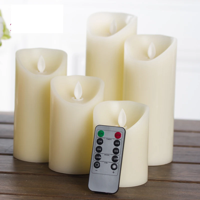 

ALEYMAX Paraffin Wax Led Candle Light Led Candle Remote with Flicking Flame Simulation Flame for Wedding Party Decoration