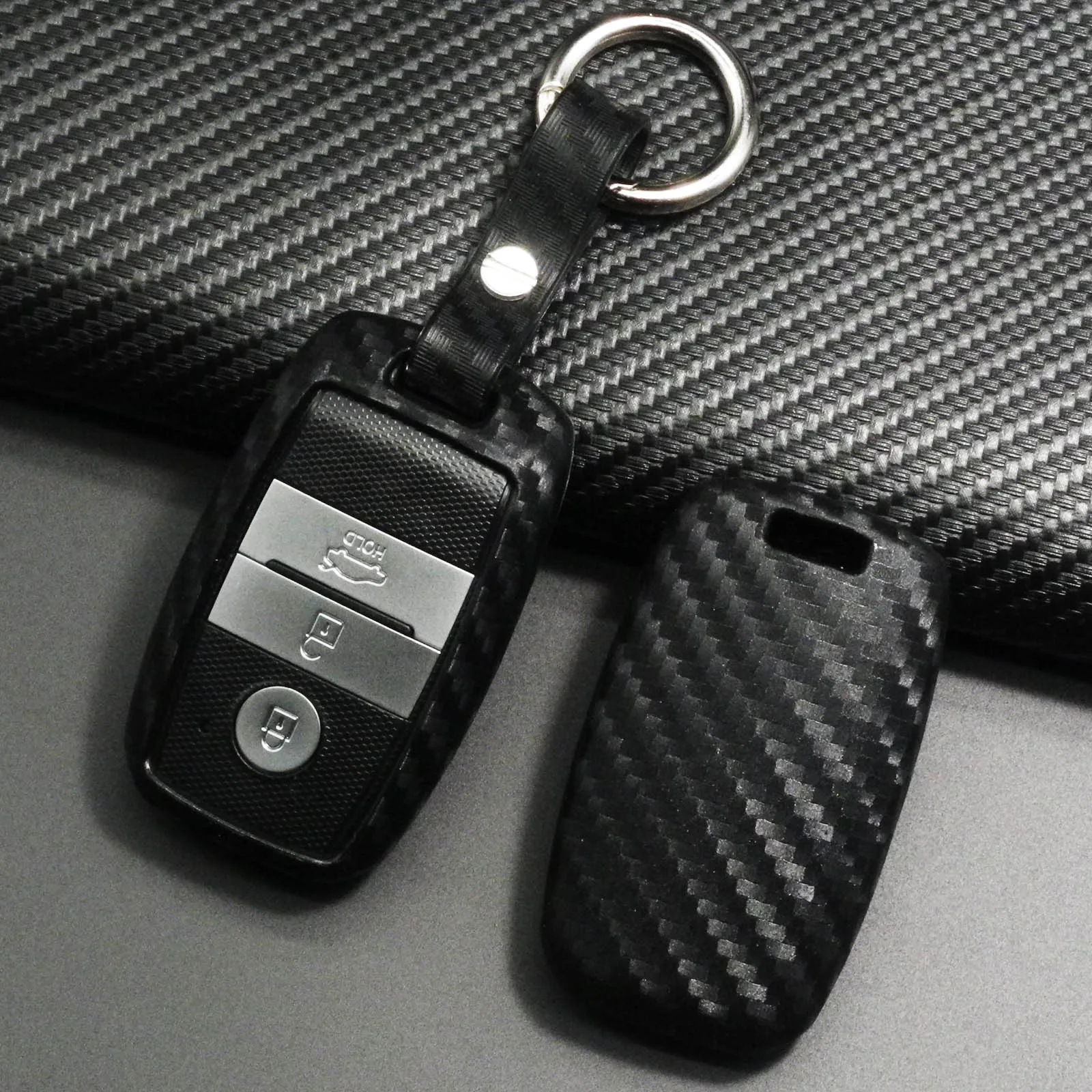 Карбоновый силиконовый Автомобильный Брелок дистанционного управления с ключом Оболочка Чехол для Kia Rio Rondo Ceed Soul Sportage Sorento Carens Picanto Skin Sedona