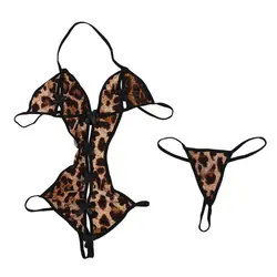Tkoh Цвет Leopard Эротическое белье Комплект Для женщин Sexy Lady