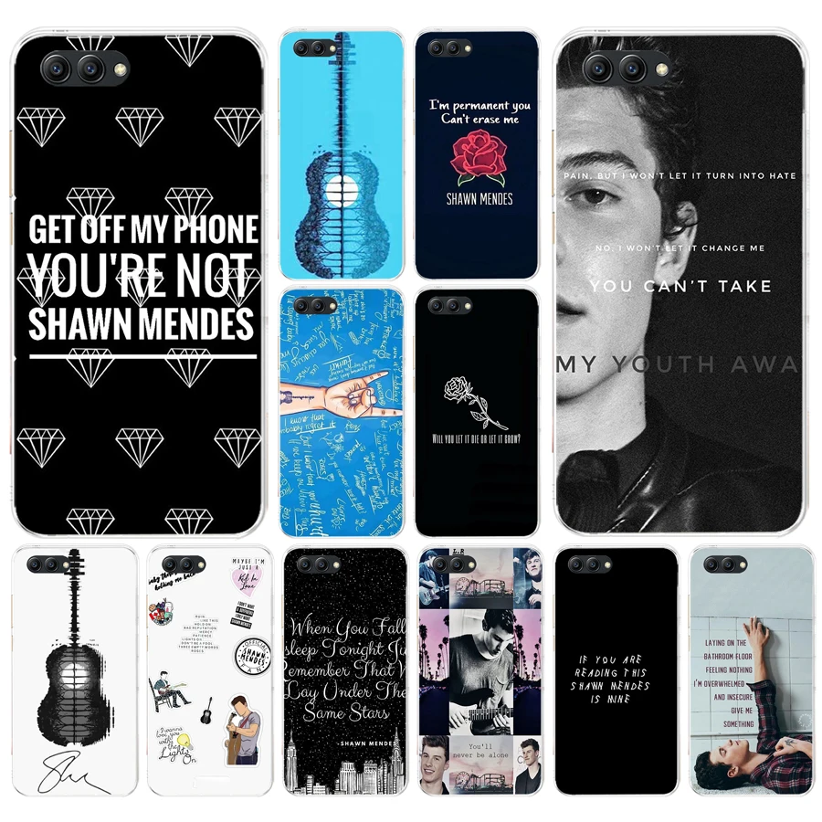

292FG shawn mendes lyrics Soft Silicone Tpu Cover Case for Honor 9 10 huawei p10 lite y6 prime 2018 mate 10 lite play p smart