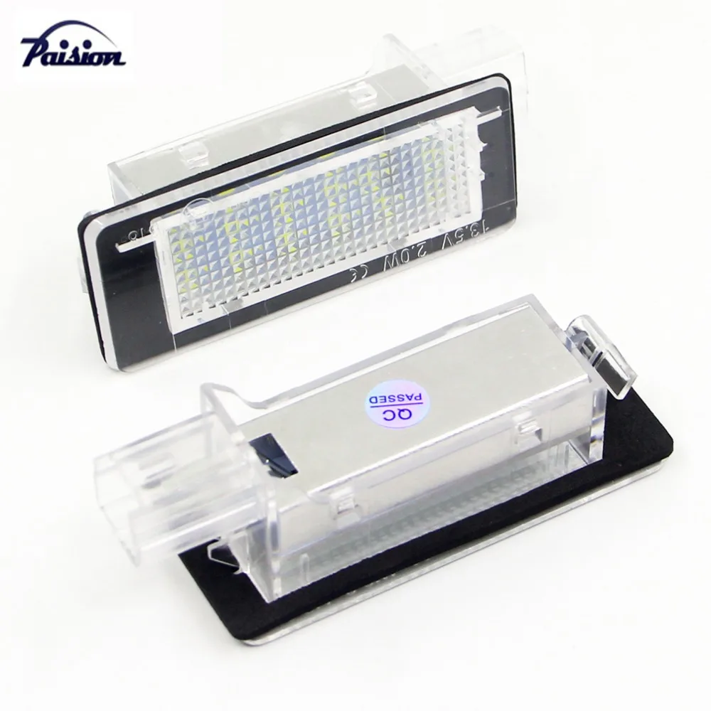 

2Pcs 18SMD LED Number License Plate Light for Renault Espace IV Scenic II III Laguna Fluence Captur Modus FL Dacia Duster Lodgy