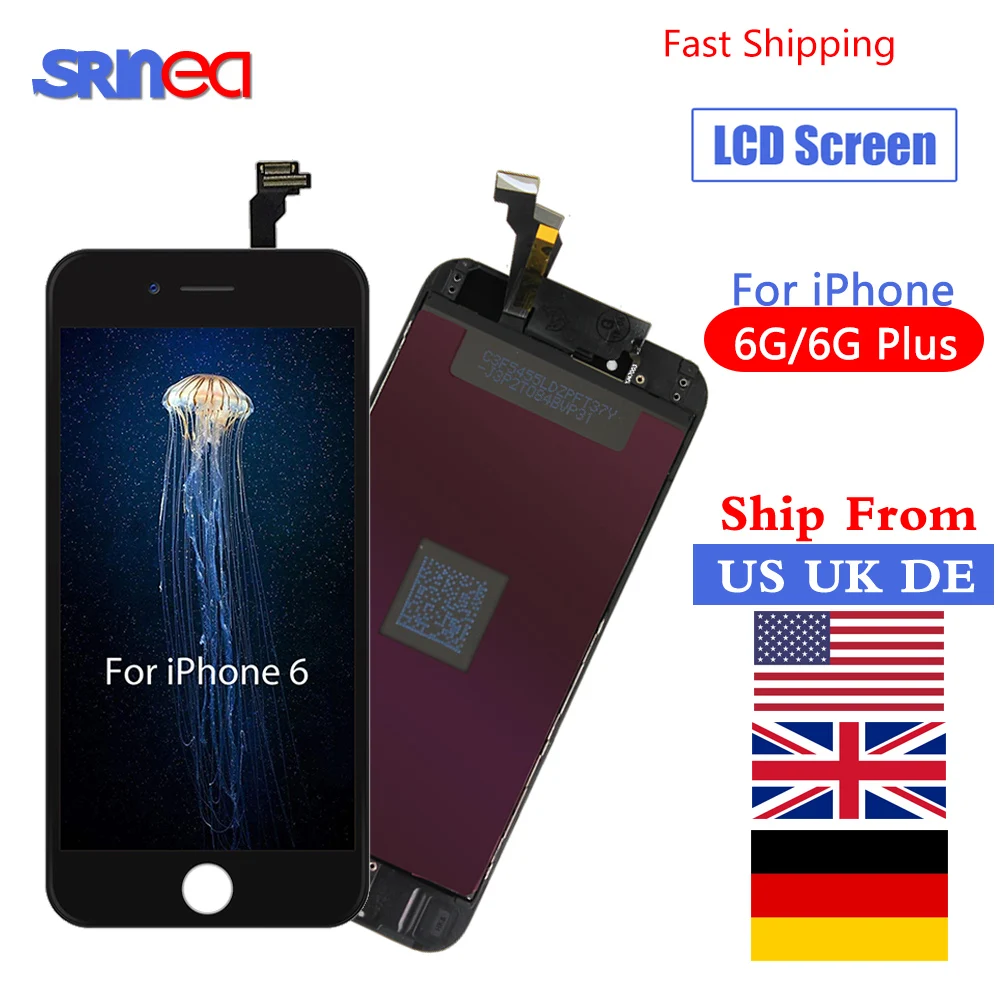 

For iPhone 6 LCD Display 6G 6 Plus With Screen AAAAA Quality 100% Tested Well Digitizer Assembly LCD Screen Ship From US UK DE