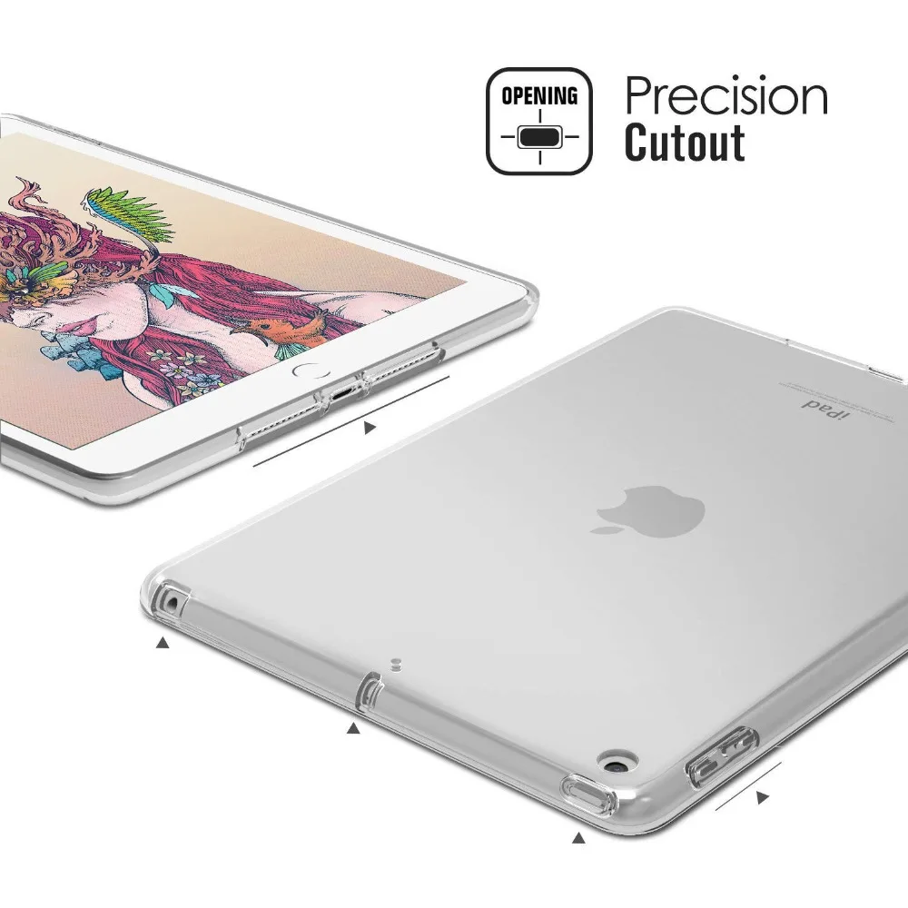 Kemile для iPad mini 5 7 9 чехол мягкая кожа Гибкая бампер ультра тонких ТПУ задняя крышка