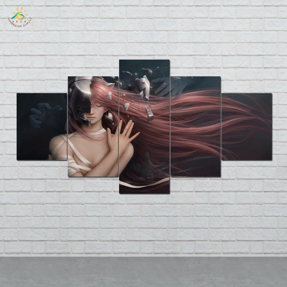 Люси Elfen Lied рисунок и плакат холст картины современный настенный художественный