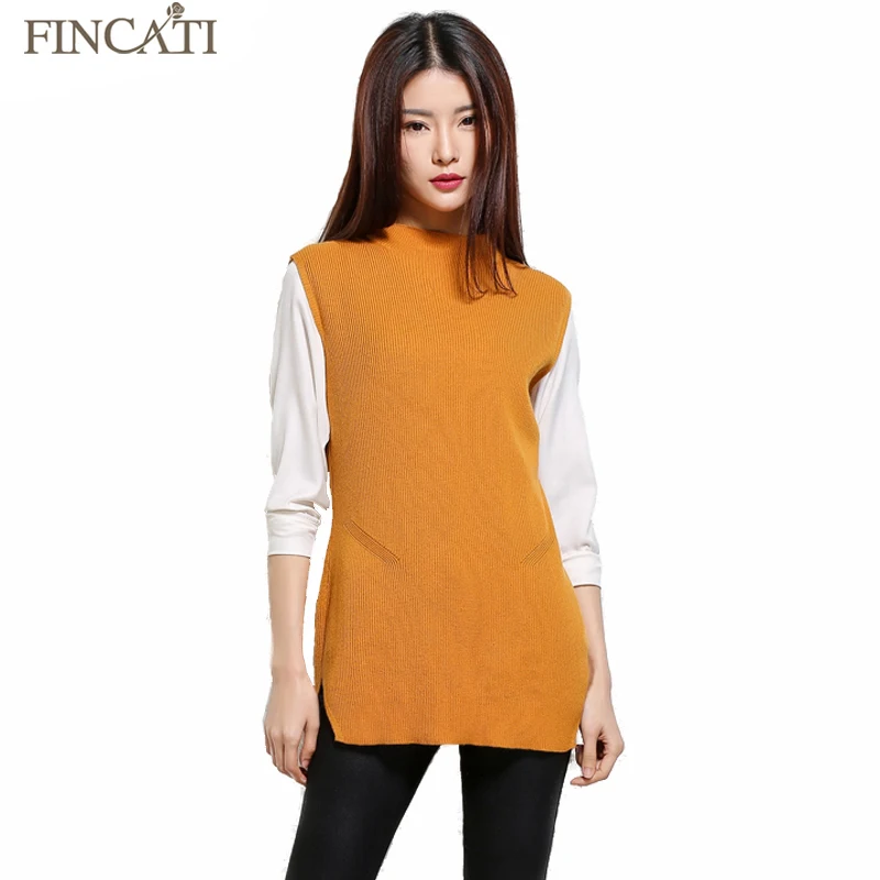 Buy Women's Autumn Winter Mid Turtleneck Hem Split