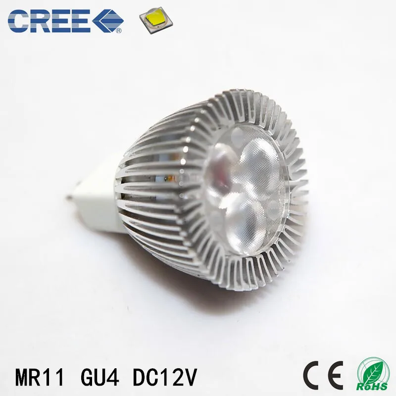 Горячая Распродажа супер яркий Cree MR11 Алюминий 3x1 Вт 3 30 градусов теплый белый GU4