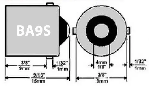 5 SMD BA9 BA9S миниатюрный байонетный светодиодный светильник (упаковка из 10)