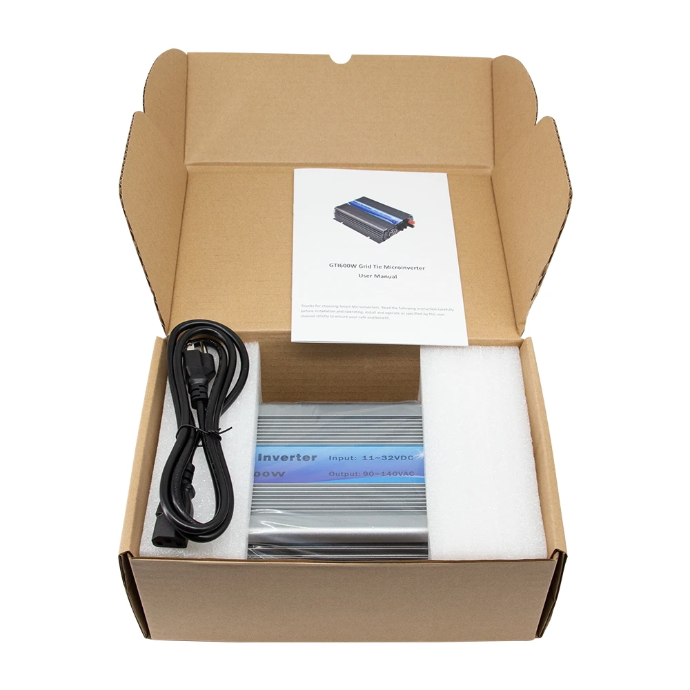 MPPT 600 W Na Grade Empate Inversor 18VDC PowMr (11 ~ 32VDC) para Ventilador de Refrigera&ccedil;&atilde;o 110VAC Ou 220VAC Inversores de Onda Senoidal Pura para Sistemas Solares