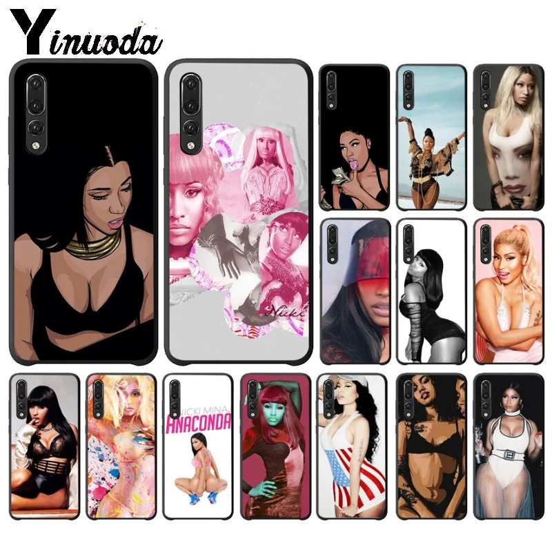 Yinuoda Cardi B Nicki Minaj TPU черный чехол для телефона Huawei P10 plus 20 pro P20 lite mate9 10 honor view10 Чехлы
