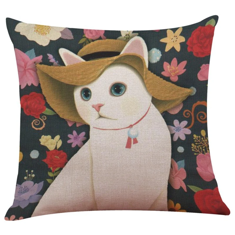 Cute Cat Sofa Bed Home Decoration Festival Pillow Case Cushion Cover12