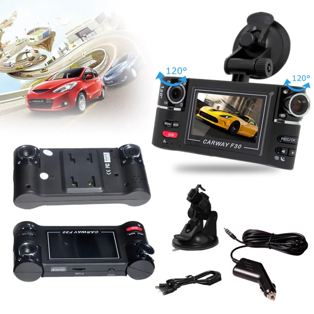 

Brand 2.7 inch HD Car Camera Dual Lens Review Mirror Digital Video Recorder Wide Angle Night Vision Motion Detection Car DVR CM3