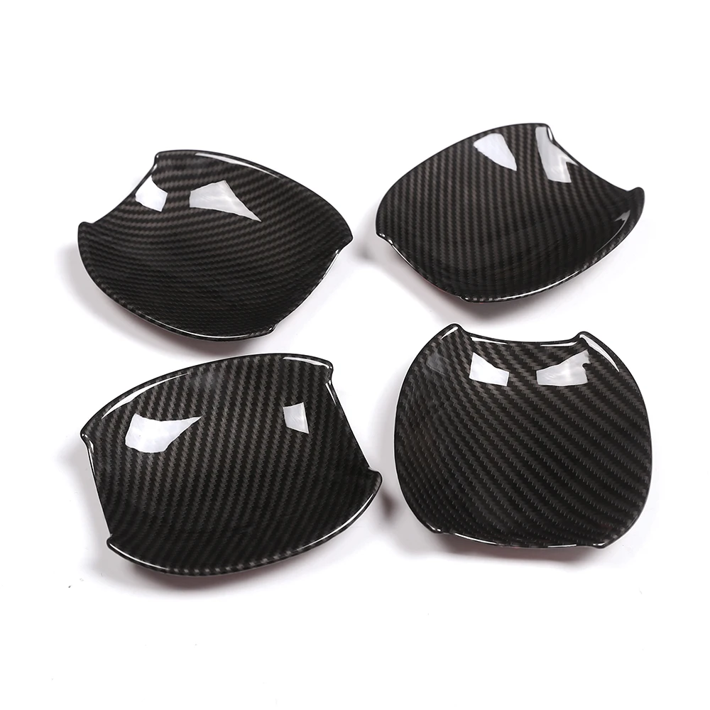 Buy Carbon fiber Style Car Door Handle Bowl Cover Trim