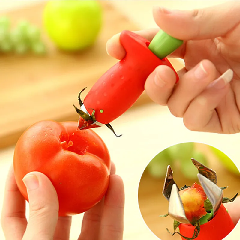 

Vegetable and Fruit Tools Tomato Stalks Fruit Strawberry Knife Stem Leaves Remover Fruit Slicer Huller Fruit Corer Kitchen Tools