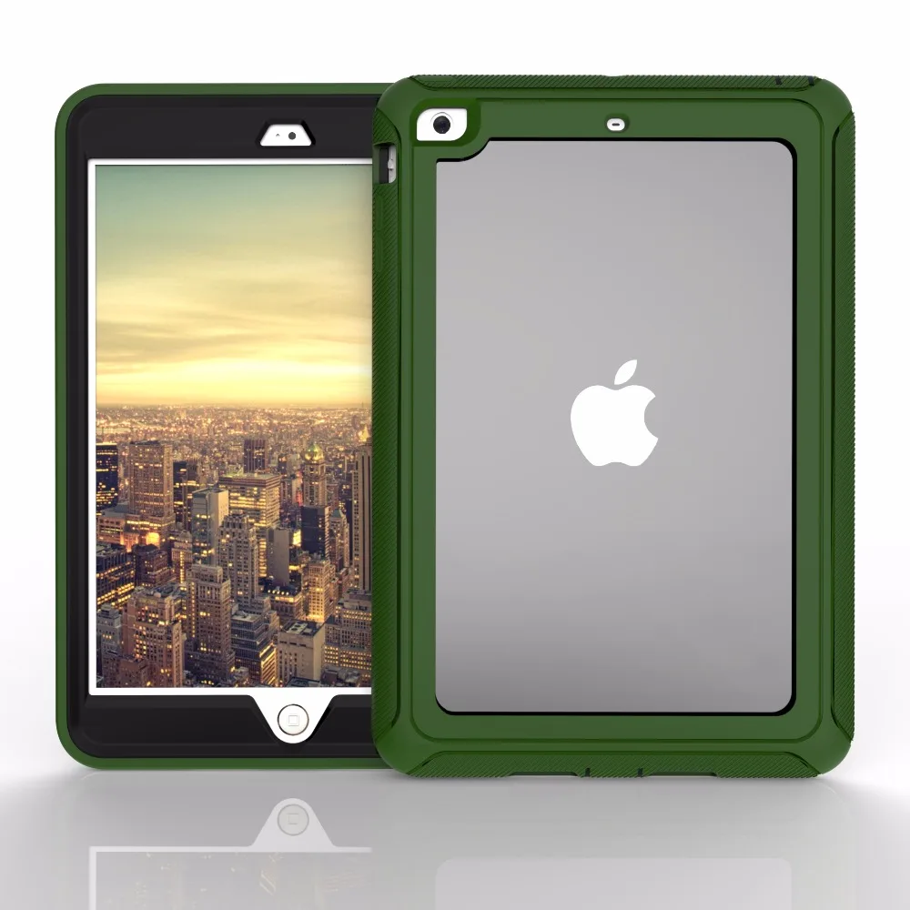 Для Apple iPad mini 3 2 1 PC + TPU бронированный противоударный защитный с прозрачной задней