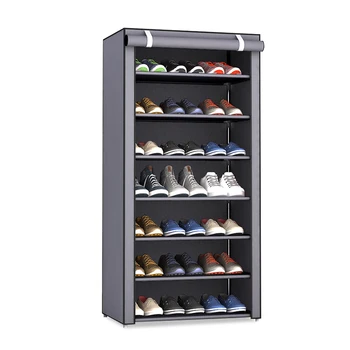 

Non-woven Fabric Dustproof Shoe Rack Organizer Can be moved Space-Saving Storage Shoes Cabinet Home Furniture Hallway Shoe Shelf