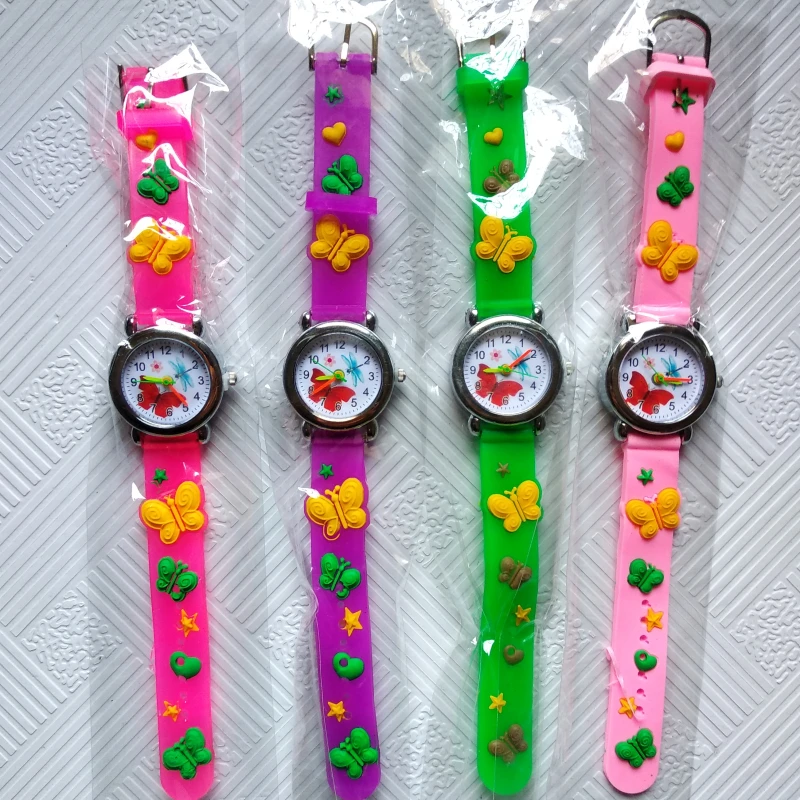 HBiBi Fashion Colorful Butterfly dragonfly Watches Children Watch Kids girls gift bee Casual Clock Child Watch 5