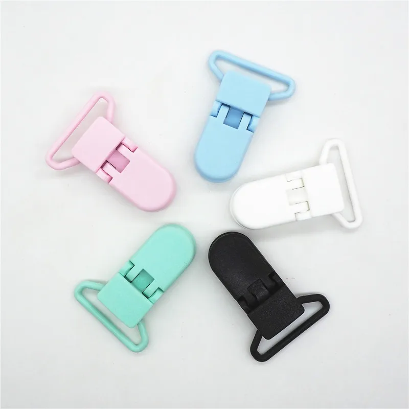 Chengkai 50pcs  1'' 25mm KAM Plastic Pacifier Clips DIY Suspenders Clips for 2.5cm ribbon Baby Dummy Soother holder Chain