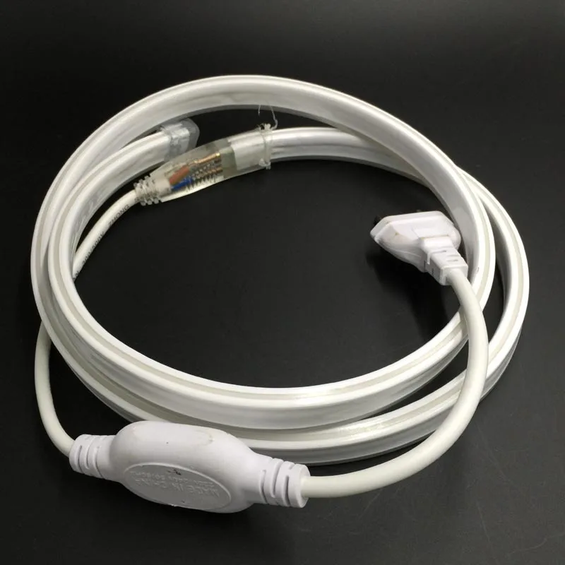 LED Neon Strip AC220V 120LED/M 2835 flexible Neon LED light +Power Plug