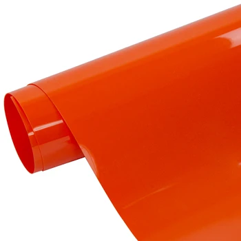 

HOHOFILM Orange Flock Heat Transfer Vinyl Iron-on T-shirt vinyl Clothing HTV Cutting Plotter DIY T-shirt 30cm/50cm/100cm